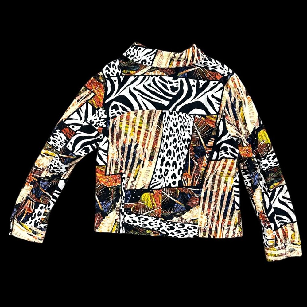 Erin London Animal Print Patchwork Jacket - image 2